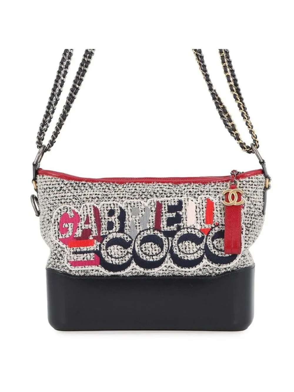 Chanel Chain Shoulder Bag Gabriel de Hobo Tweed